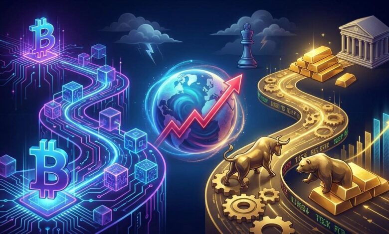 بررسی همبستگی بازارها در شرایط تورمی 2026؛ ارزهای دیجیتال در برابر بازارهای سنتی